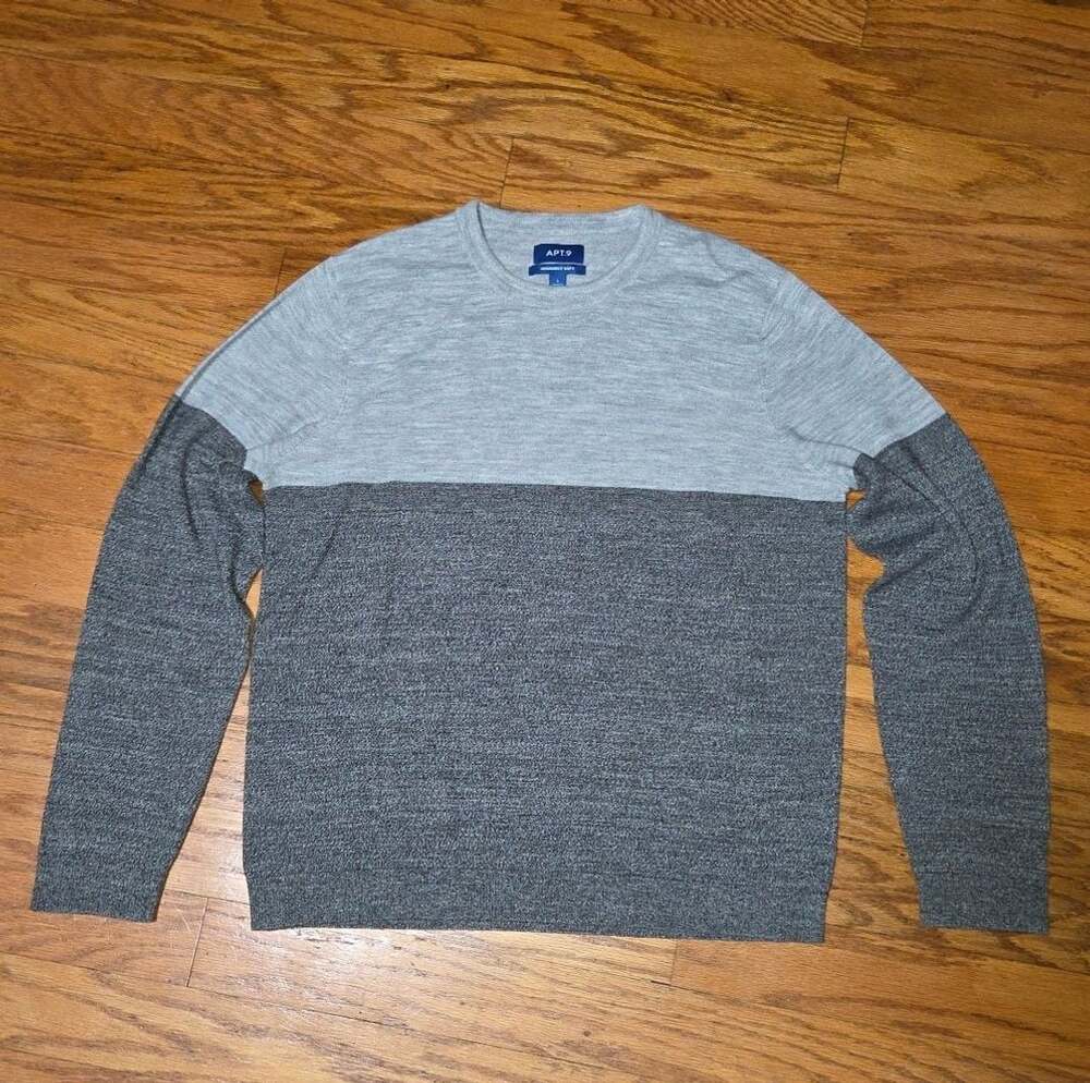 Apt.9 Seriously Soft Colorblock Crew Neck Knit Sweater